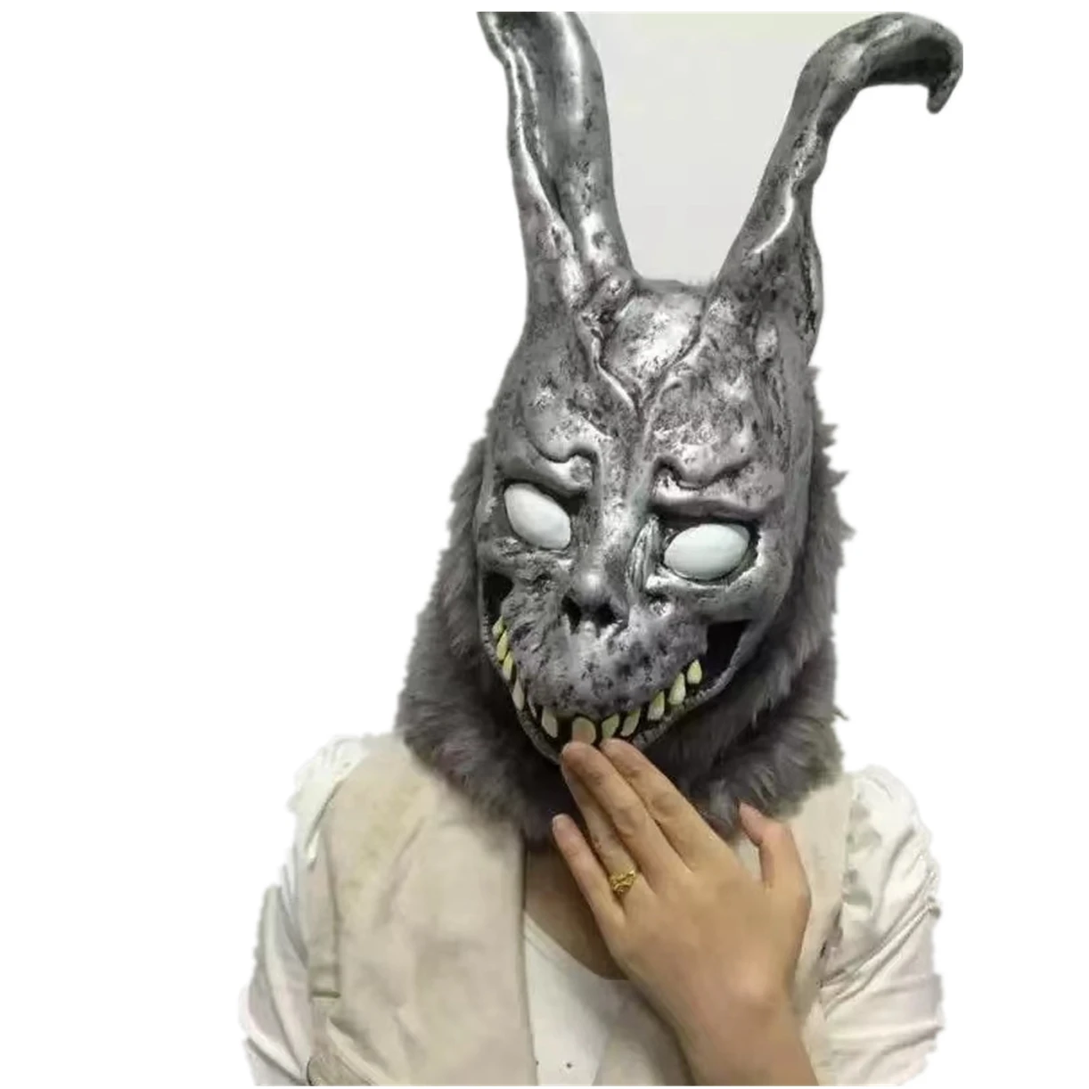 

Donnie Darko Glow in the Dark Frank Mask Rabbit Halloween Costume Party Props Evil Creepy Masquerade Horror Masks