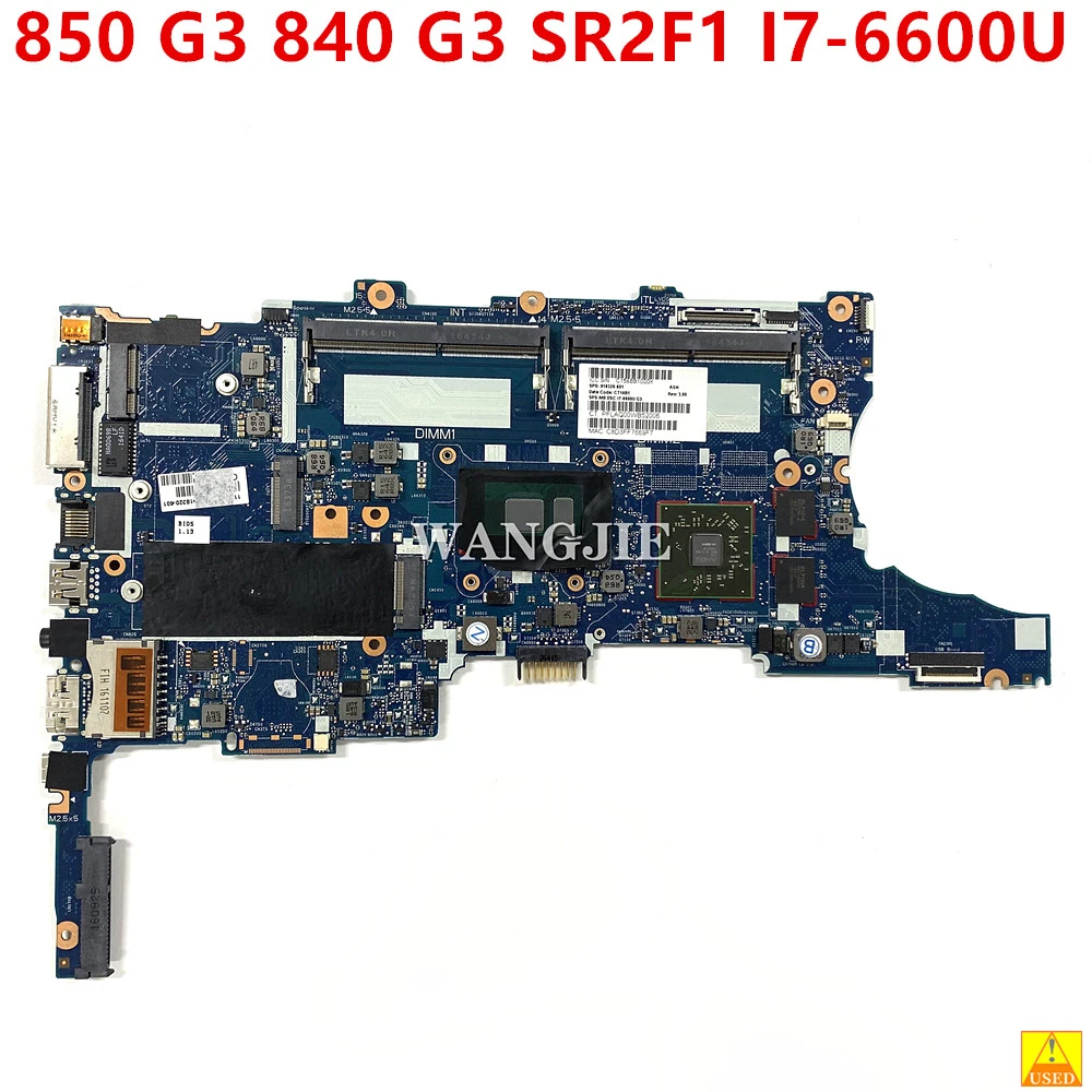 

918336-601 918336-001 918320-601 918320-501 Laptop Motherboard For HP 850 G3 840 G3 6050A2892401 SR2F1 I7-6600U 100% Full Tested