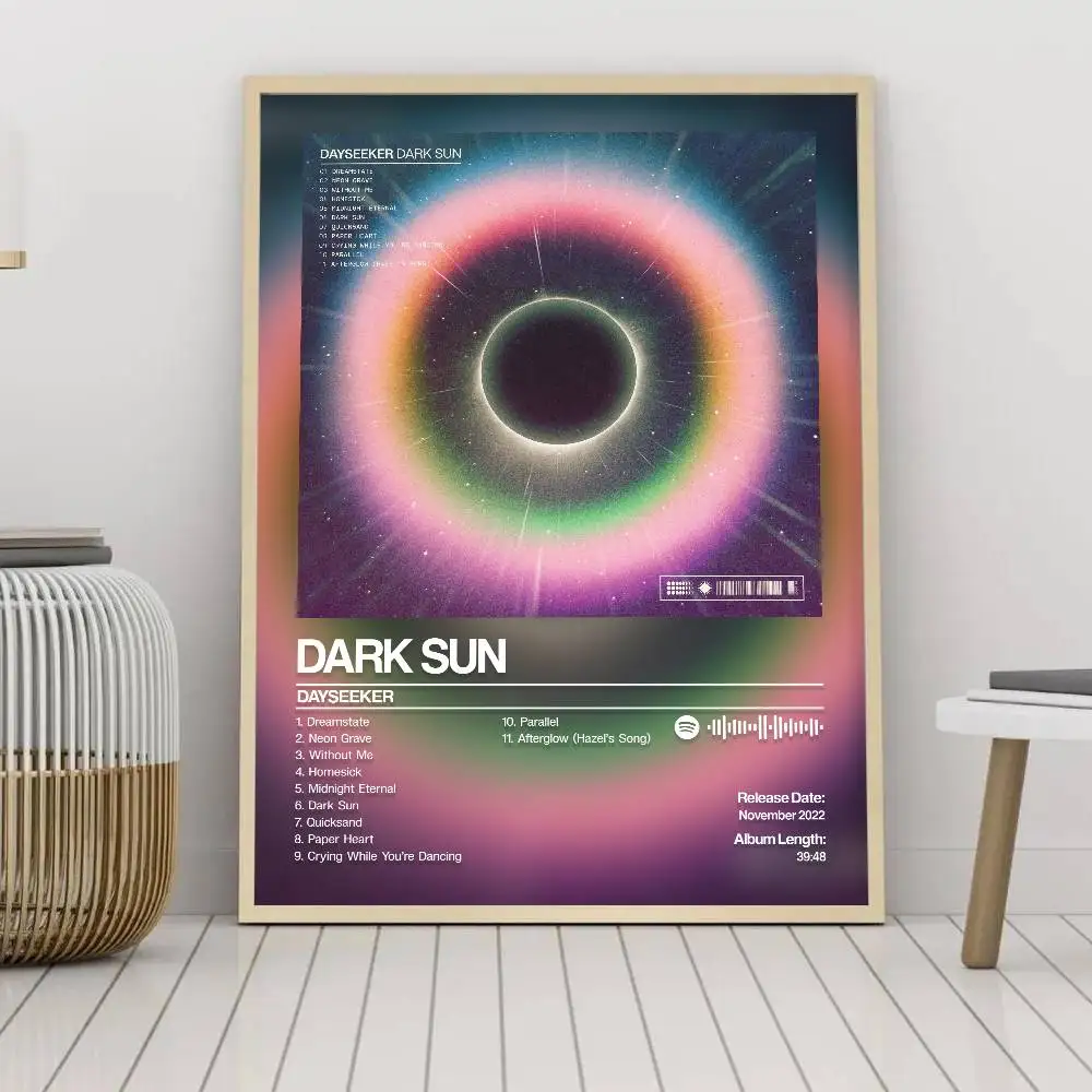 Плакат «Темное солнце» Dayseeker, самоклеящаяся художественная водонепроницаемая бумажная наклейка, кофейня, бар, комната