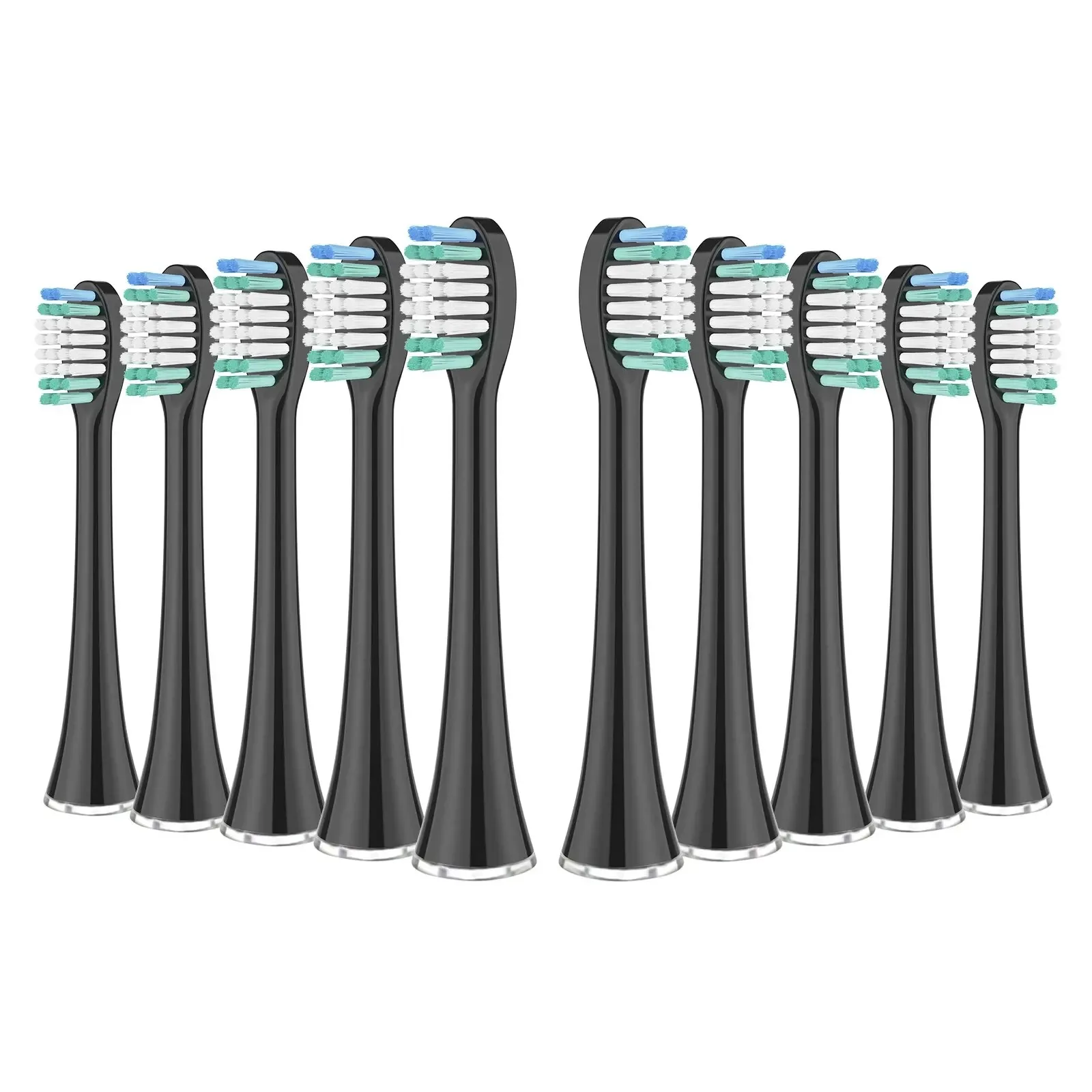 10pcs Replacement Toothbrush Heads Compatible with AquaSonic Black Series/Black Series Pro/Vibe Series Toothbrush Bristle Nozzle