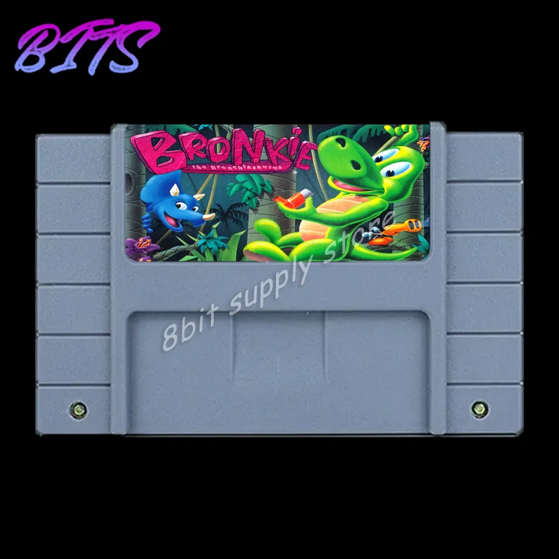 

16bit game card：Bronkie the Bronchiasaurus ( USA Version!! )
