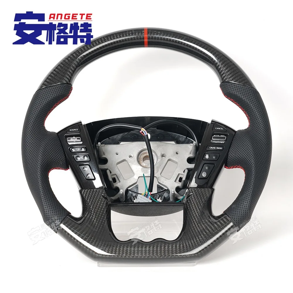 

Applicable to:Suitable for Nissan Tule Y62 Infiniti QX56/QX80 carbon fiber car steering wheel modification and upgrade