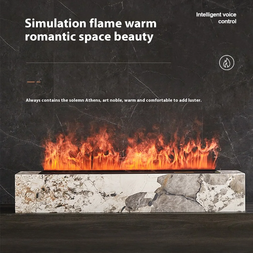 Decorative vapor Fireplace Led Light 3d Water Steam Atomization Electric Fireplace App Remote Built in 3d Electric Fireplace