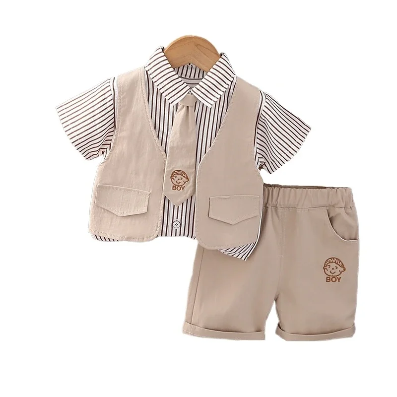 

New Summer Baby Boys Clothes Suit Children Shirt Shorts 2Pcs/Sets Toddler Clothing Infant Casual Sports Costume Kids Tracksuits