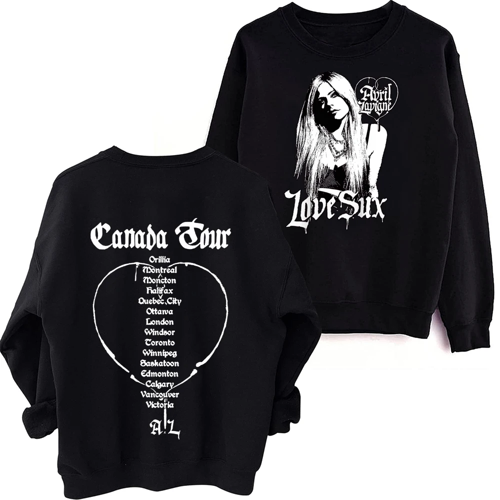 

Avril Lavigne Greatest Hits Tour 2024 Sweatshirt Man Woman Harajuku Round Neck Long Sleeve Oversized Sweatshirts