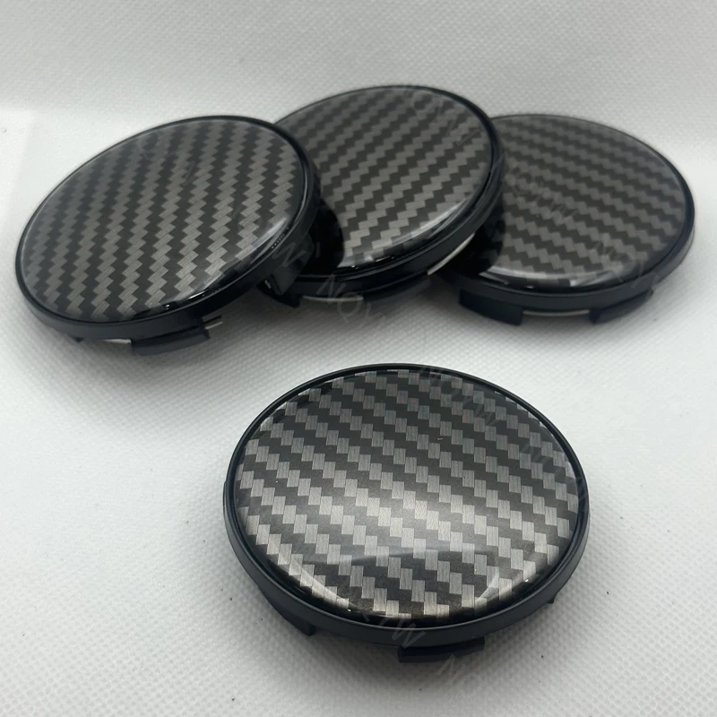 4Pcs/Set 68mm 3D Carbon Fiber Universal Car Wheel Center Hub Caps Cover Kit Auto Accessories ABS Car Styling Parts Accessories