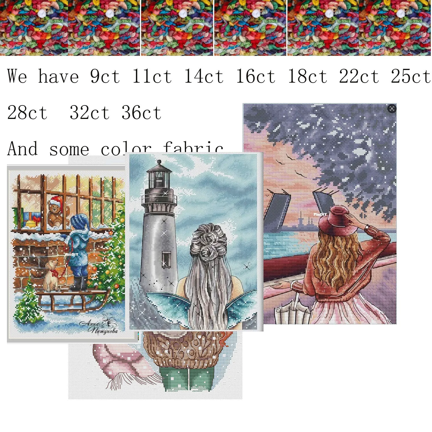 

Cross Stitch Kit DIY Set Angel Lighthouse 29-37 Decoration Cross Stitch Set New Crafts Handmade Embroidery