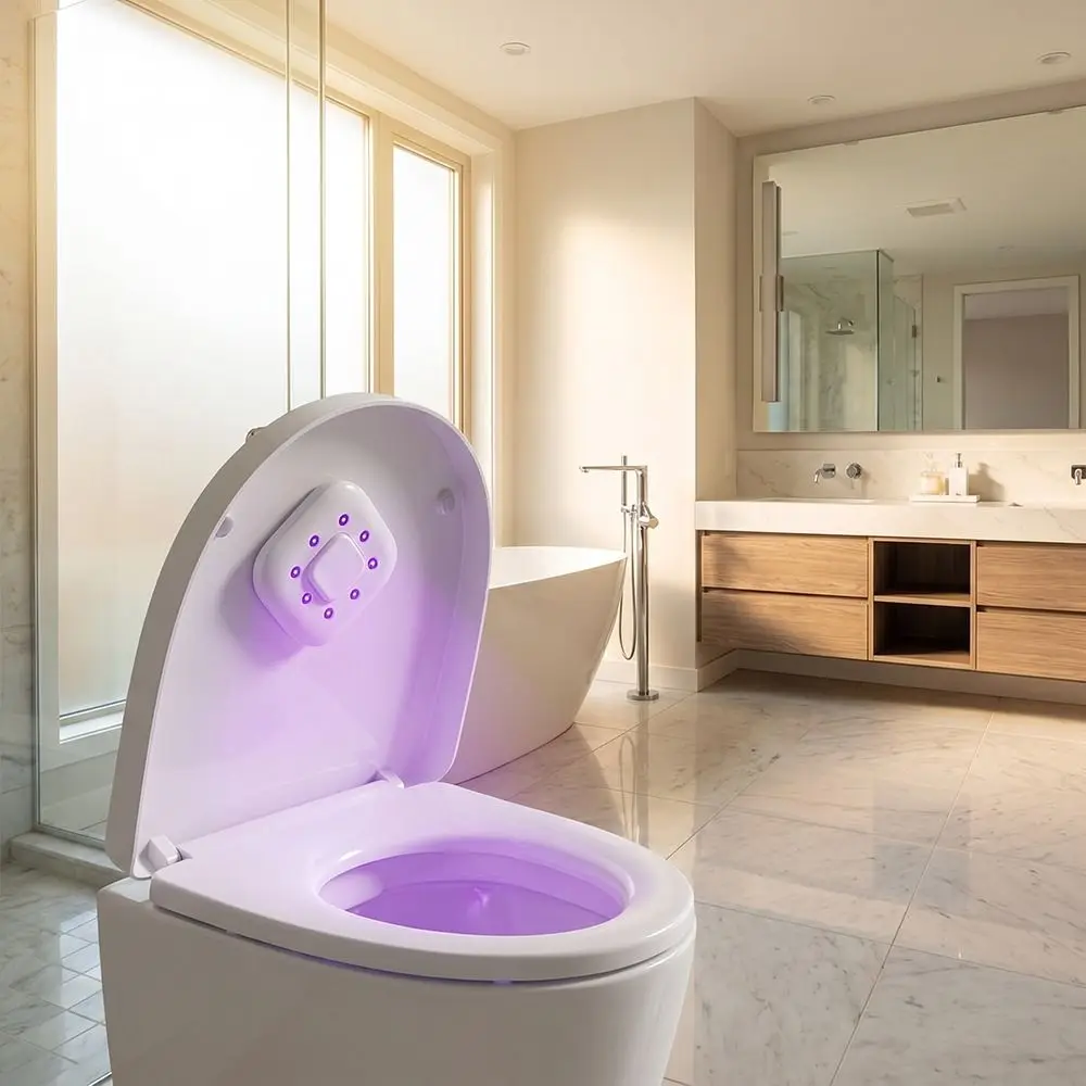 White Ultraviolet Sanitizer Lamp Plastic Waterproof Toilet UV Lamp Multi Purpose Rechargeable Toilet Disinfection Lamp