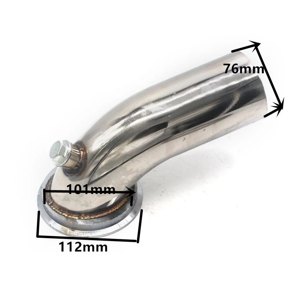 Turbo Exhaust Downpipe Elbow Stainless 90 Degree with V Band Flange Clamp for HY35W HX HE351 Upgrade