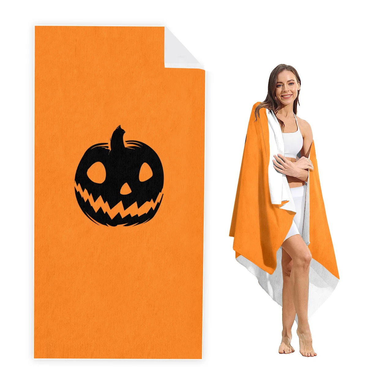 

Hallowmas Beach Towel Oversized, Super Absorbent Sand Free Thick Microfiber Beach Towel,Beach Towels for Kids,Men,Women