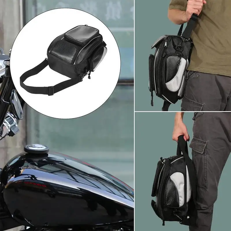 Motorbike Tank Bag Magnetic Fixation Motorcycle tail bag Motor Fuel Tank Side Bag waterproof motorbike tank top bag travel organ