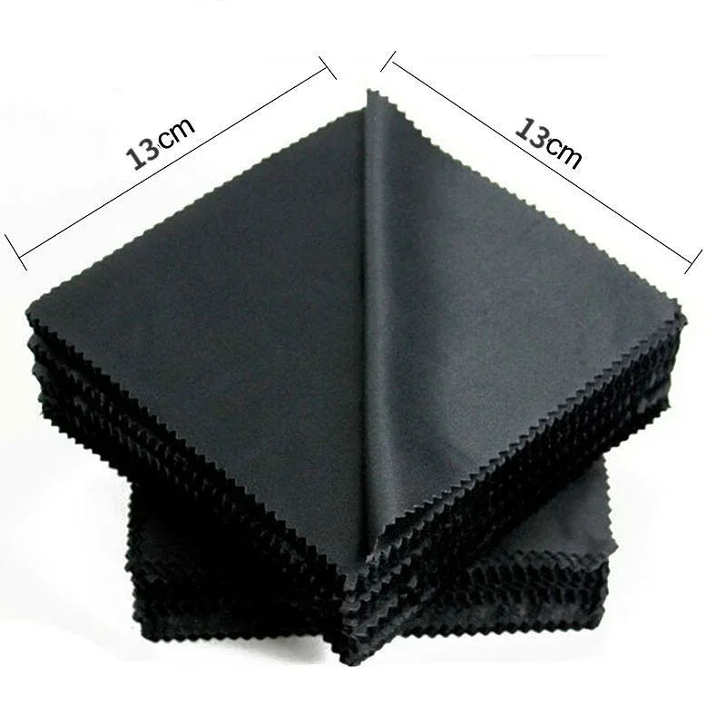 5/10/20/pcs/lot Black Microfiber Square Wipe Cloth 13*13cm Sunglasses Eyeglasses Glasses Eyewear Clean Lens Cloth Accessories