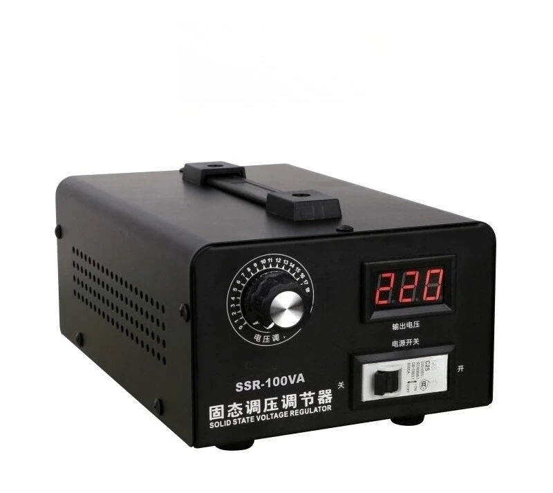 220V Electric Heating Furnace Temperature Controller, 0-220V Adjustable Voltage Regulator with Remote Control for Heating Oven