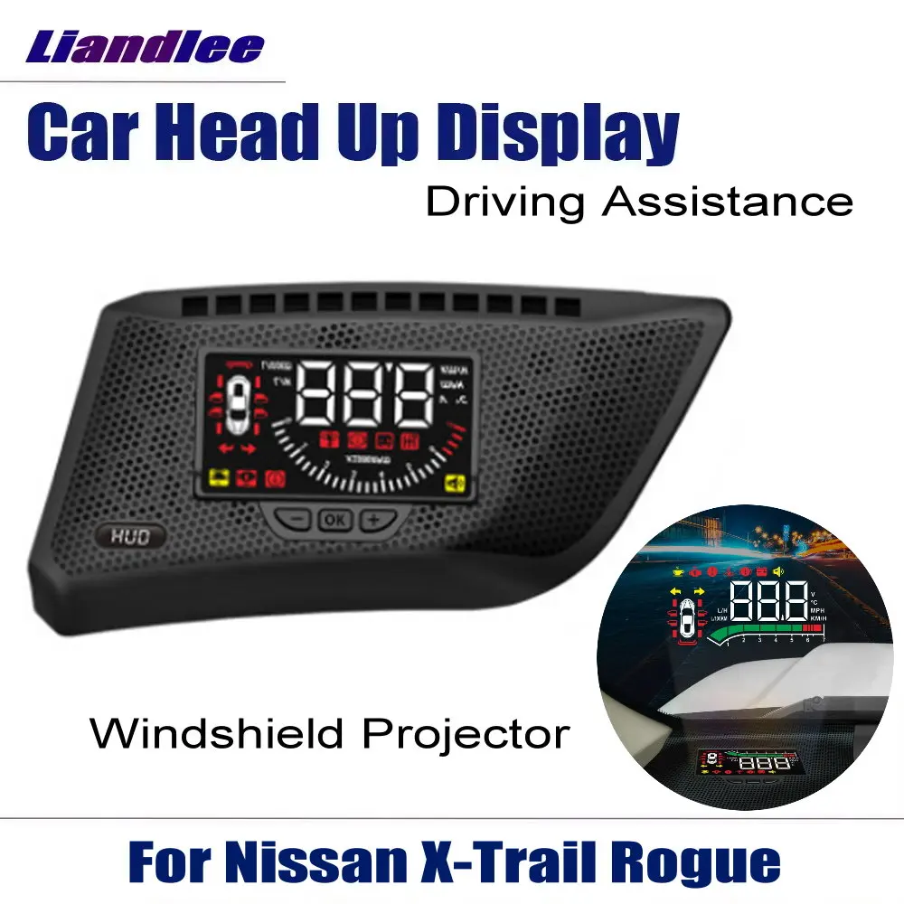 Car Head Up Display HUD For Nissan X-Trail Rogue (T32/T33) 2013-2023 Reflecting Accessories Auto LED Screen Windshield Projector