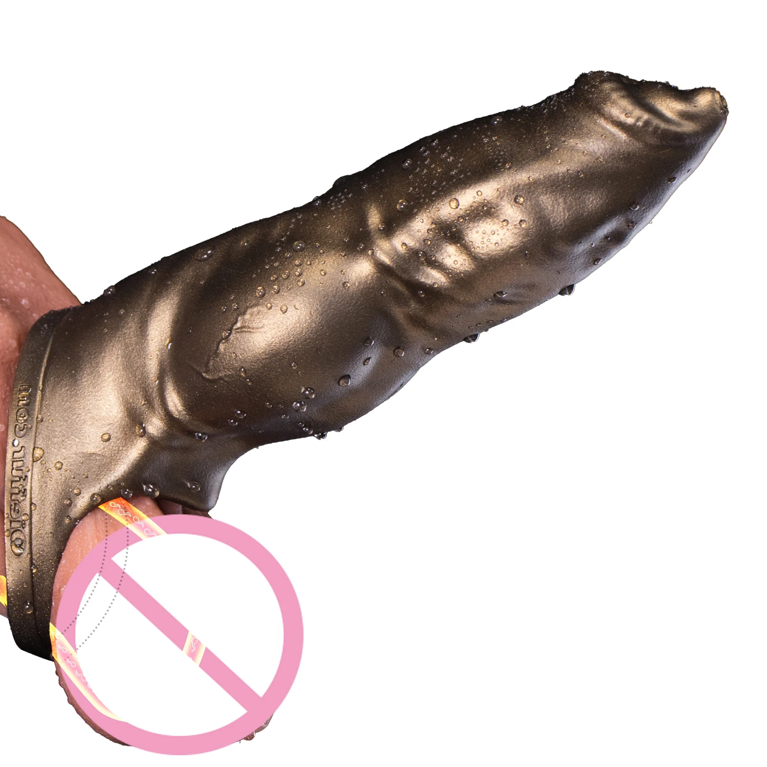 Oieffur Penis Sleeve For Cock Enlargement Lengthen Man Reusable Condom Penis Ring Delayed Ejaculation Men\'s Horse Penis Sheath