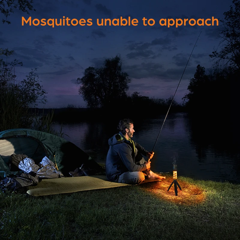 Rechargeable Tiny Mosquito Repeller with Camping Light Magnetic Design&Repellent Pads for Outdoor Camping Backpacking Patio Lamp