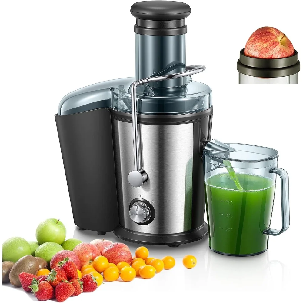 HAOYUNMA mesin Juicer sayuran dan buah, 800W kuat Juicer sentrifugal mesin mudah dibersihkan dengan sikat