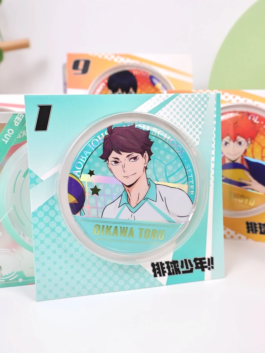 

Game Haikyuu!! Shoyo Hinata Tobio Kageyama Oikawa Tooru Kozume Kenma Cosplay Badge 65mm Brooch Ambitus