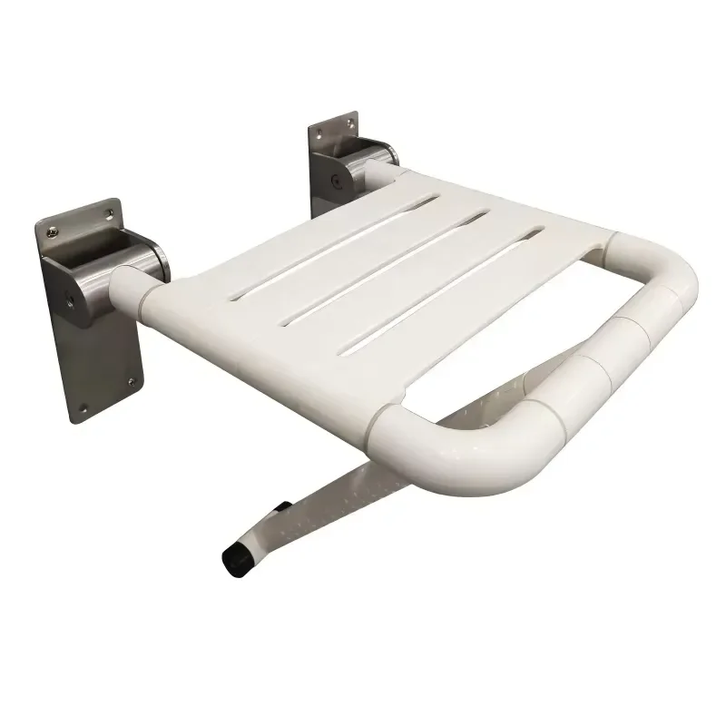 Foldable Wall Mounted Shower Seat for Elderly and Disabled Non Slip Bathroom Safety Chair with Cushion Bathtub Stool Aid Wall