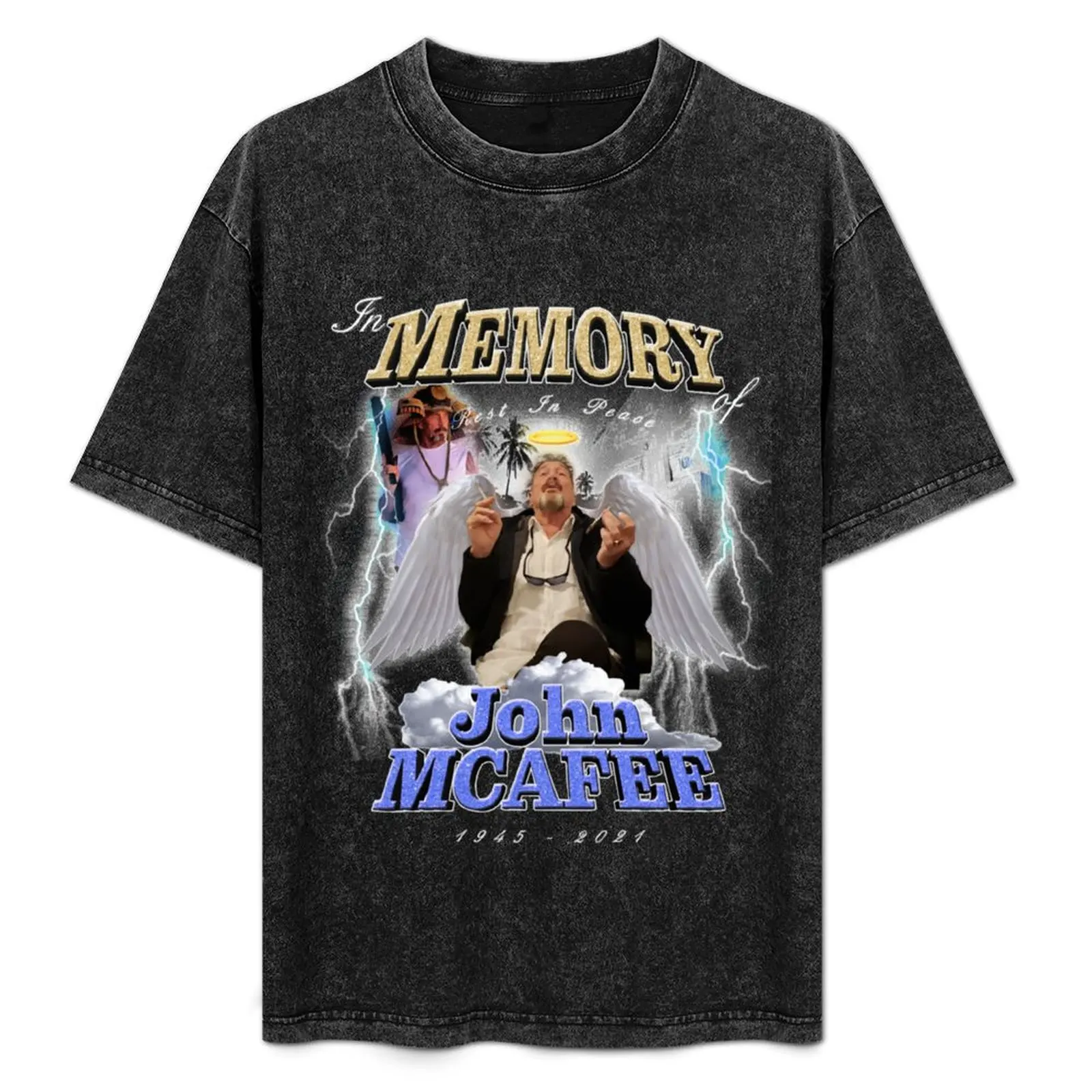 

Rest in Peace John McAfee T-Shirt Casual Graphic Print Tee