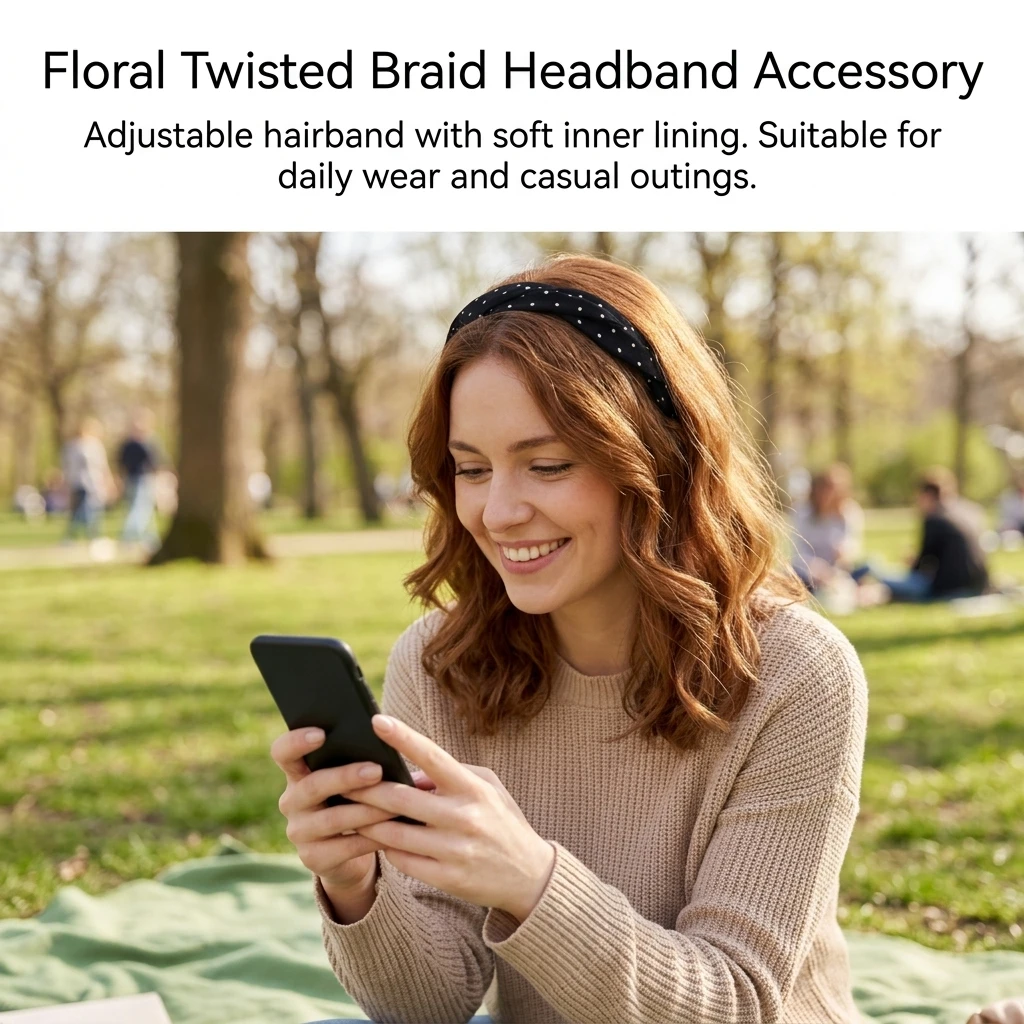 Women'S Accessories Flannels - French Floral Twisted Braided Headband Hair