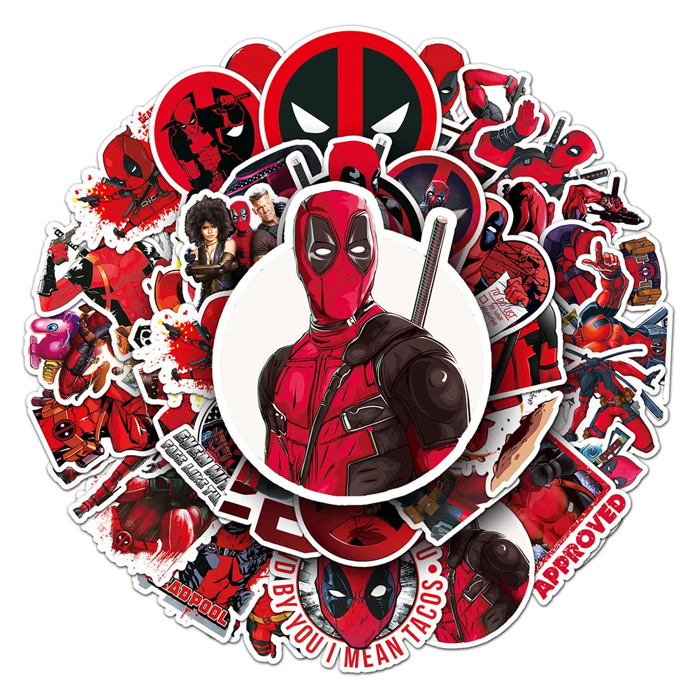 Autocollant Disney Super ForeDeadpool pour enfant, décalcomanies graffiti, dessin animé, jouet amusant, ordinateur portable, bagage, planche à