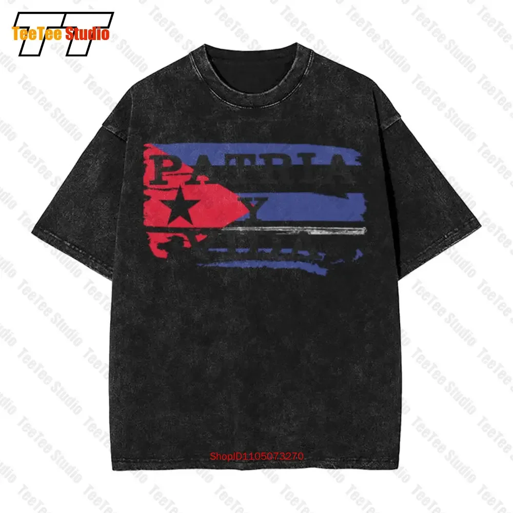 Patria Y Vida, Fight For Cuban Freedom Vintage Oversized T-Shirt 8SX9