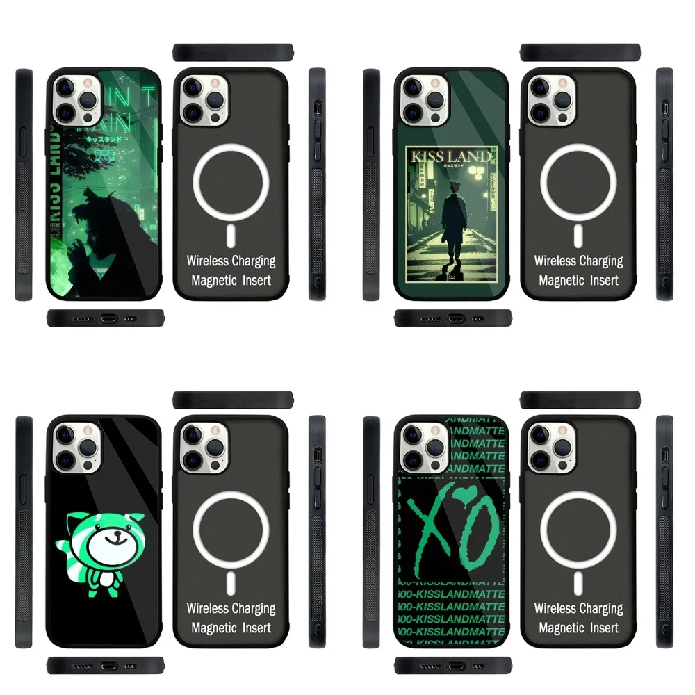 The W-weeknd Kiss Land   Phone Case Strong Magnetic For IPhone 16,15,14,13,Pro,Max,Plus,11,12,Mini For Magsafe Wireless Charging