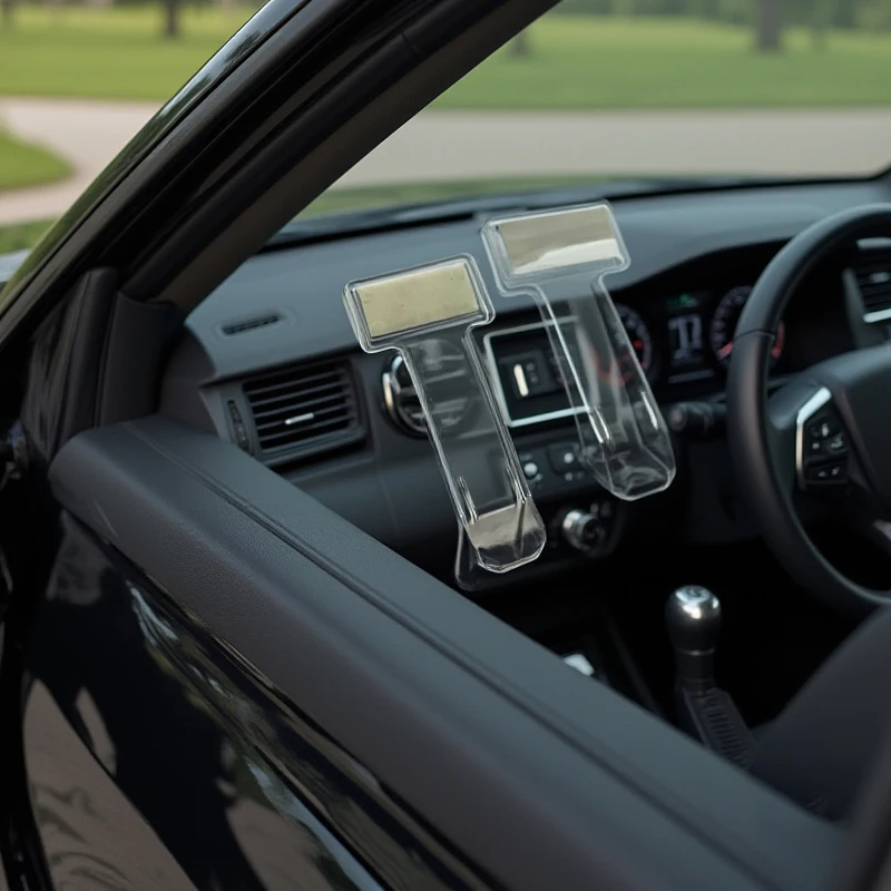 

5 шт., прозрачный пластиковый автомобильный Стайлинг, держатель для парковочного билета, автомобильная застежка, держатель для карт, монтажная застежка-органайзер, наклейки на лобовое стекло