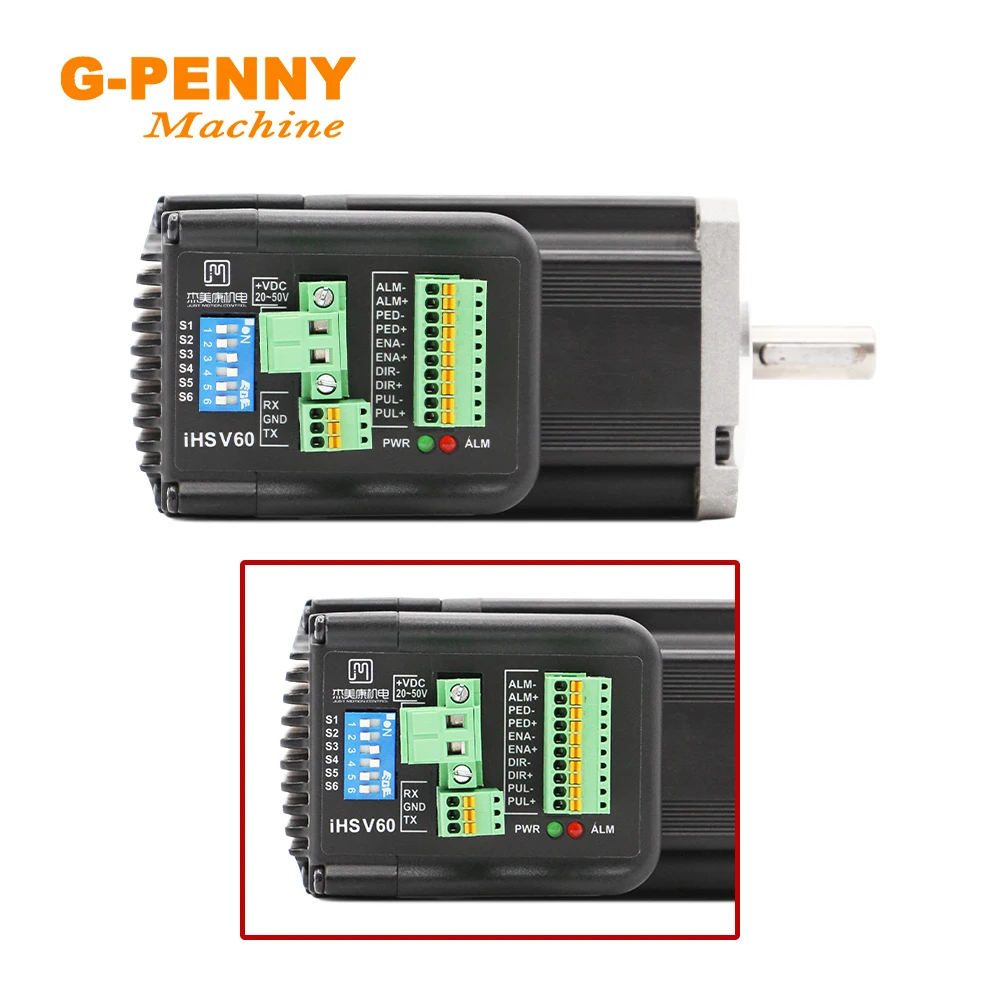 JMC 200w 3000rpm Integrated Servo Motor With Driver  V6 version 0.60Nm 8.5A Mini Servo Motor & driver 1000 line
