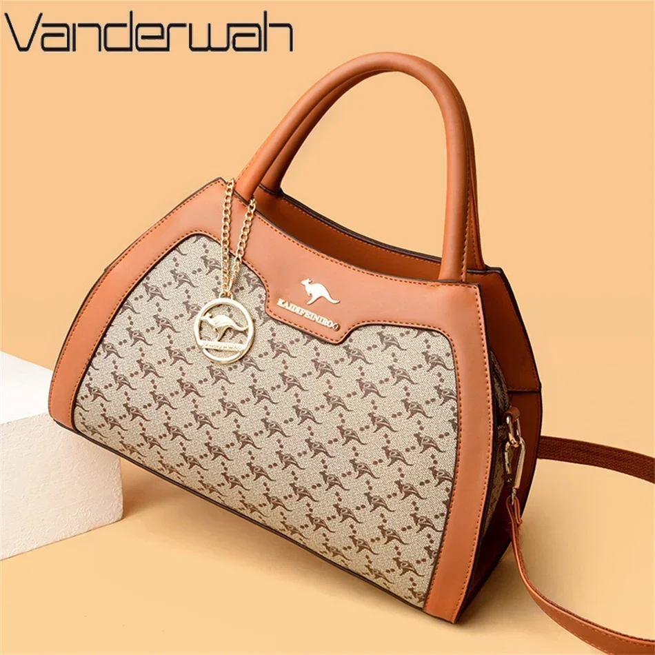 Bolsos cruzados de marca para mujer, carteras de cuero suave de alta calidad, de diseñador de lujo, para hombro, bandolera