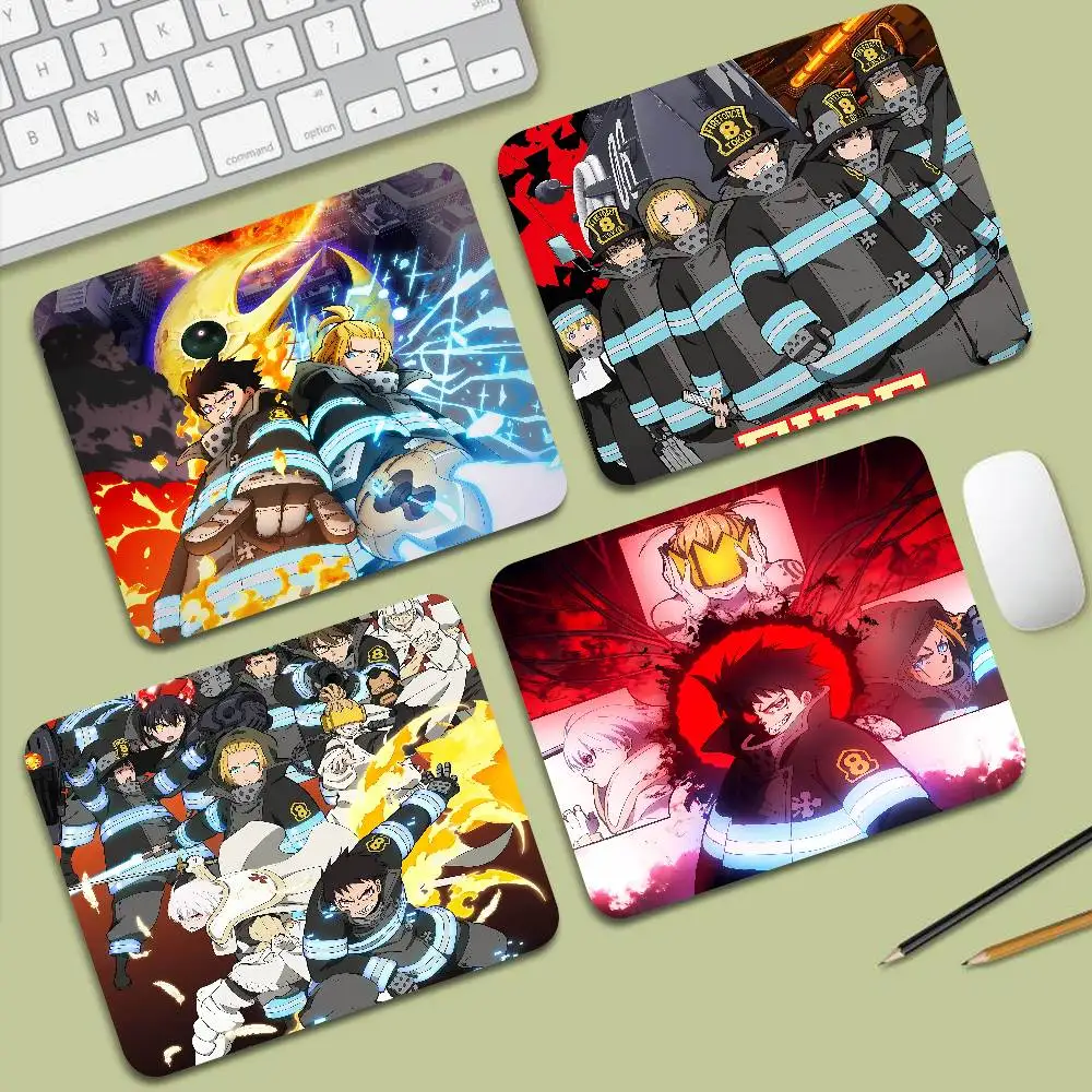 Rubber Mouse Pad Animation Two-dimensional Office Desktop Mat E-sports Game Keyboard Pad Hot Anime Fire Force Peripheral