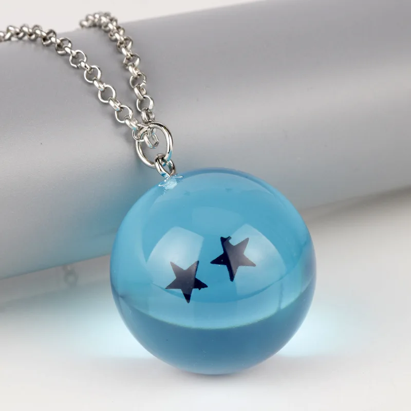 Anime Dragon Ball Z Necklaces Son Goku Shenron Dragonball Crystal Ball Pendants Cosplay Accessories Action Figure Kids Toys Gift view 3