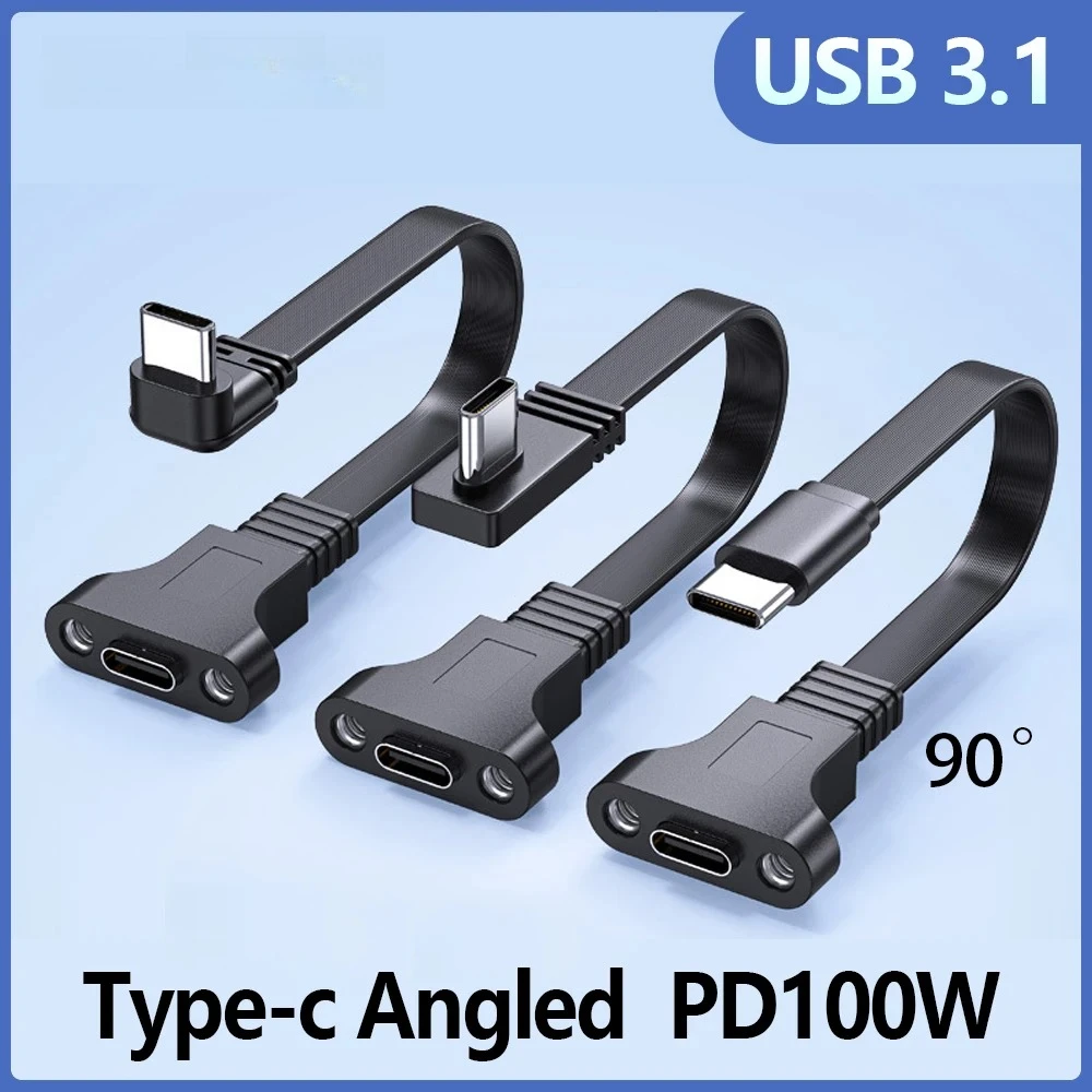 PD 100w Fast Charging Type C Extension Cable USB 3.1 Male To Female 10Gbps  Fixable Data for Mobile Phones U Disks Hard Drives