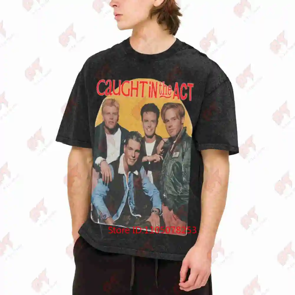 Caught In The Act Vintage 1990s Retro Vintage Washed Tee Pure Cotton T-Shirt