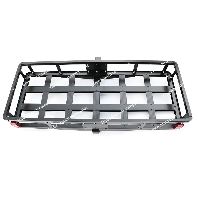 

500LBS Folding Rack Cargo Basket Trailer Hitch Mount Luggage Carrier Fit SUV Car 50 Inch Length 20 Inch Width 8 Inch Height