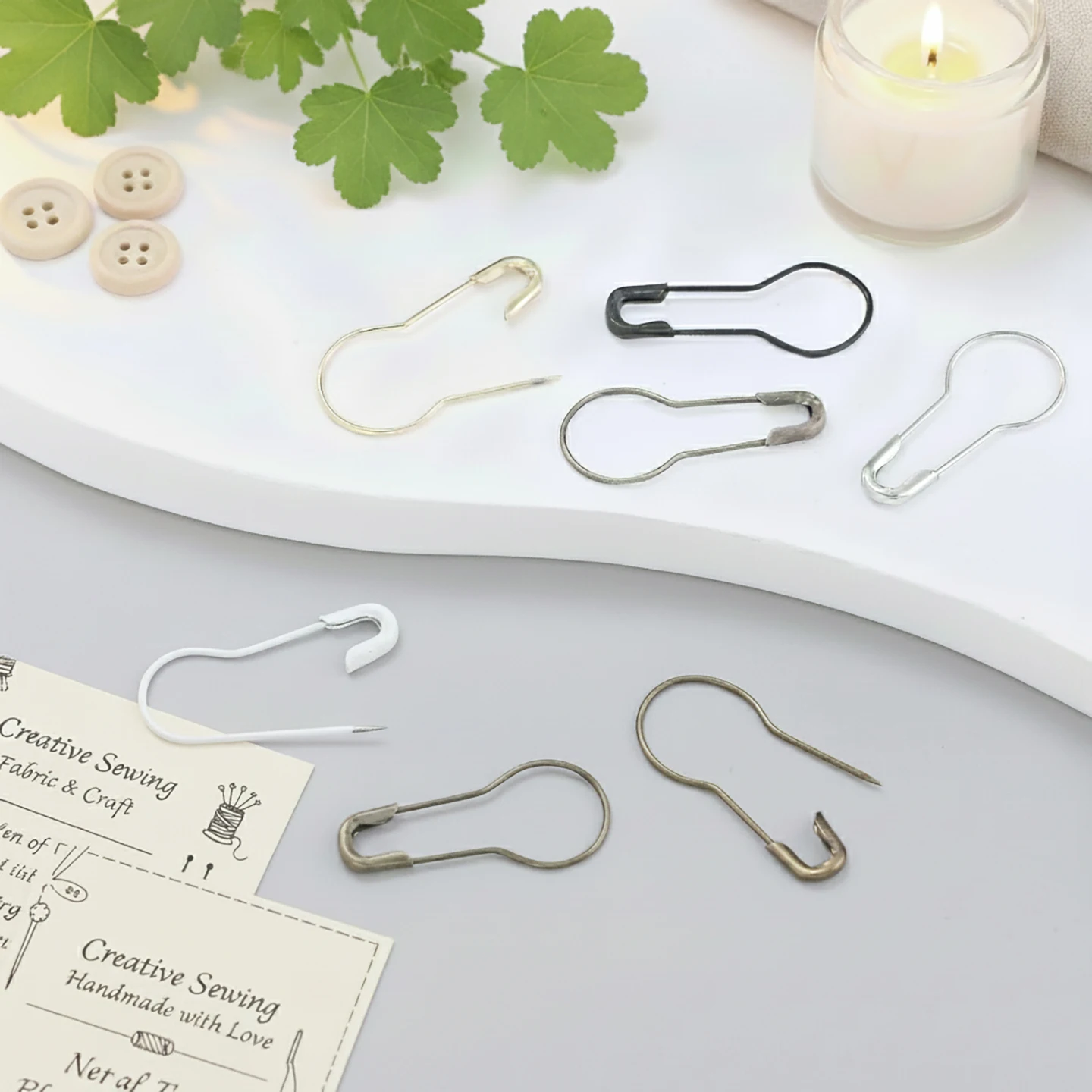 100 ชิ้น/ล็อต เข็มกลัดโลหะรูปท - Sewing Knit บทวิจารณ์และราคา