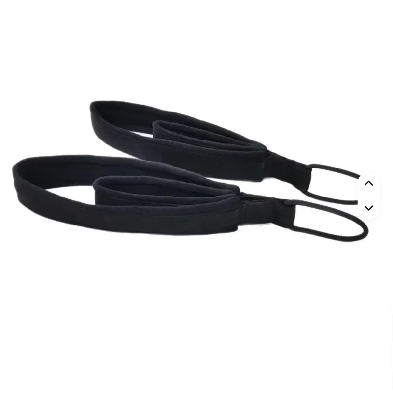 for JUNYIRUN Soft Ring Double Loops Silicone Strap Fleece Padded Non Slip Foot Hand Accessories Pilates Equipment