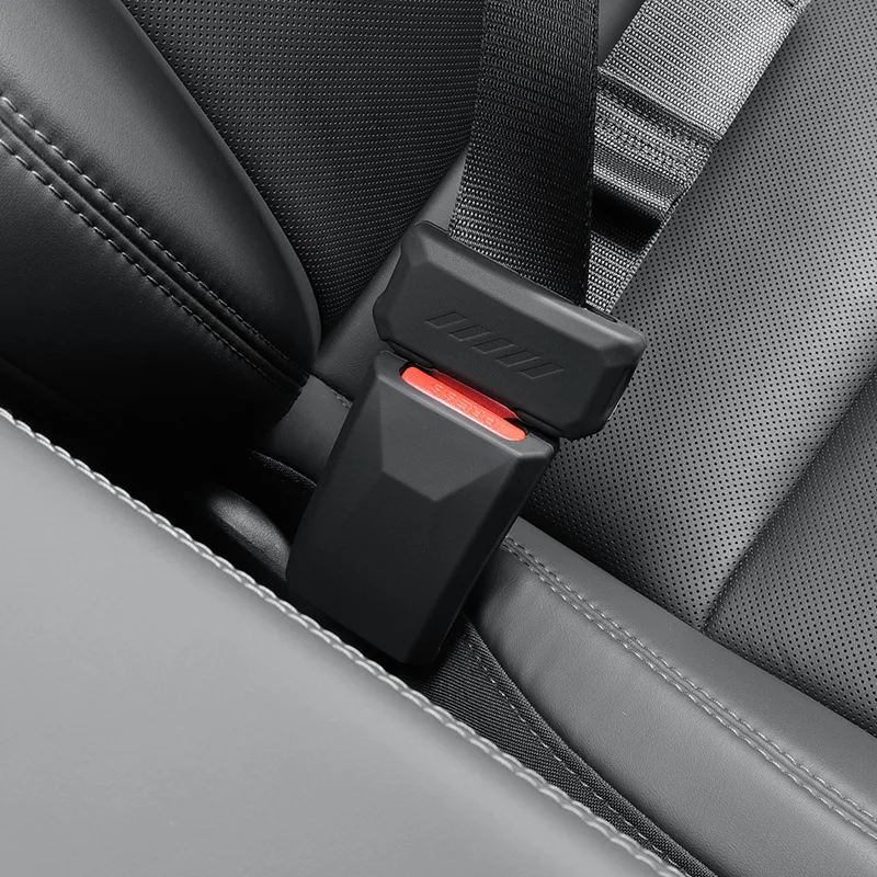 Silicone Seat Belt Buckle Cover for Tesla Model 3 Highland/Y Juniper/YL Anti-Scratch Noise-Damping Interior Protector Full-Wrap view 2