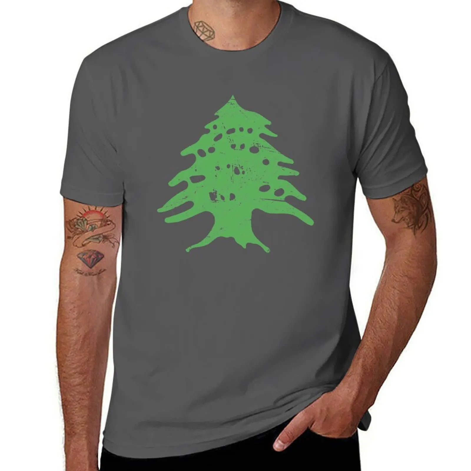 

Flag Of Lebanon Cedar | Lebanese T-Shirt Simple Casual Short Sleeve Tee