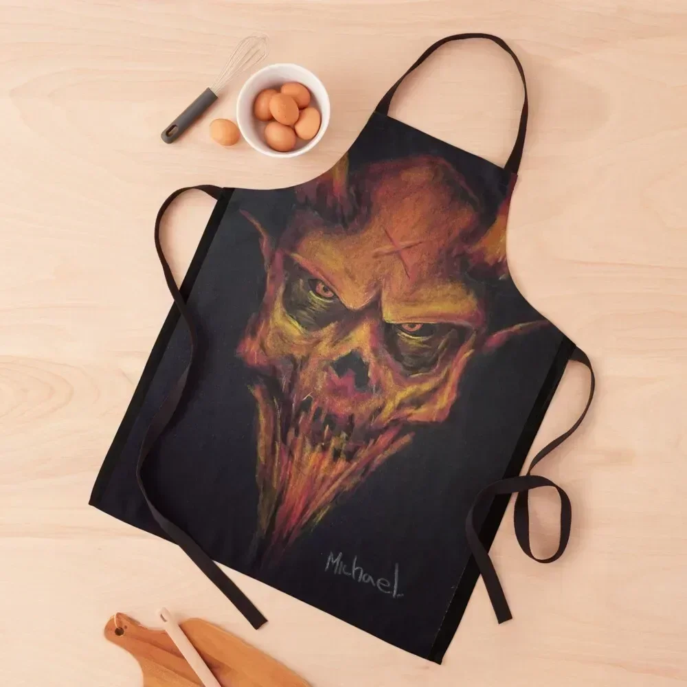 

Demon Apron for women halloween barber uniform Women Kitchen Chef Accessory Apron