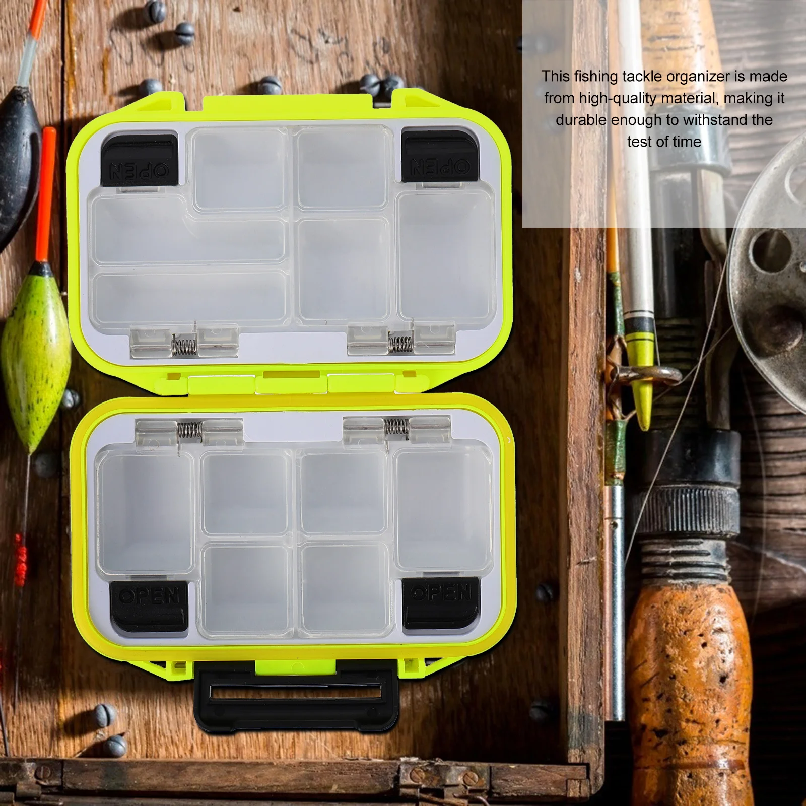

Fishing Tackle Box Small Capacity Waterproof Fishing Gear Organizer Storage Case Large Resistant Lure Storage Box