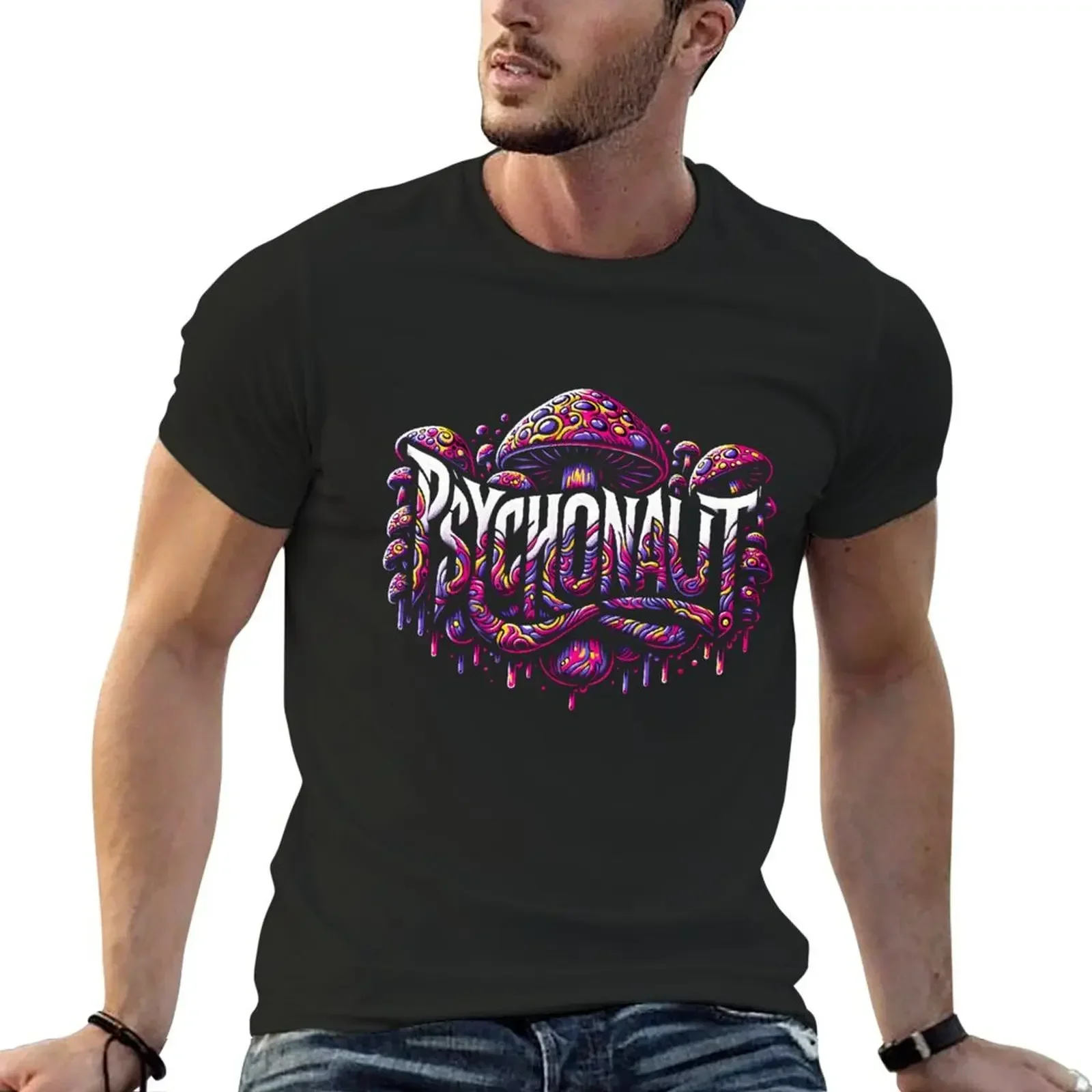 

Psilocybin Psychonaut T-Shirt anime blue archive mens t shirts pack