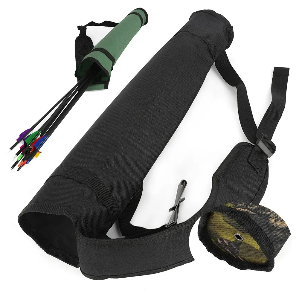 Arrow Quiver Backpack Bag Archery Holder Back-Side Hip Wear Adjustable Hunting Shooting for Compound Recurve Traditional Bow