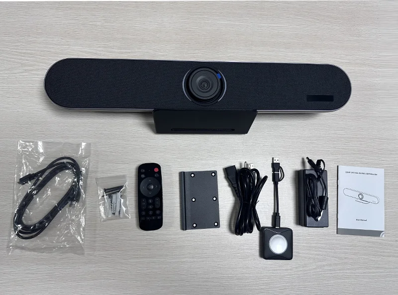 كاميرا مؤتمرات فيديو الكل في واحد مع مكبر صوت وميكروفون وفرق تكبير وGoogle Meet متوافقة مع غرف الاجتماعات الصغيرة