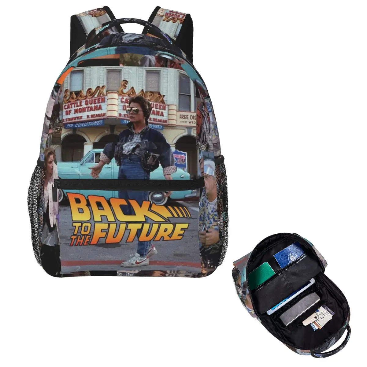 Back To The Future Student Backpack School Bag Hiking Travel Daypack for Boys Girls Fashion Bookbag Shoulder Bags