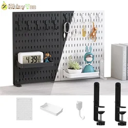 Pegboard Combination Kit Desk Peg board with Plastic Shelf Baskets Organizer for Display Home Pegboards Accessories Modular