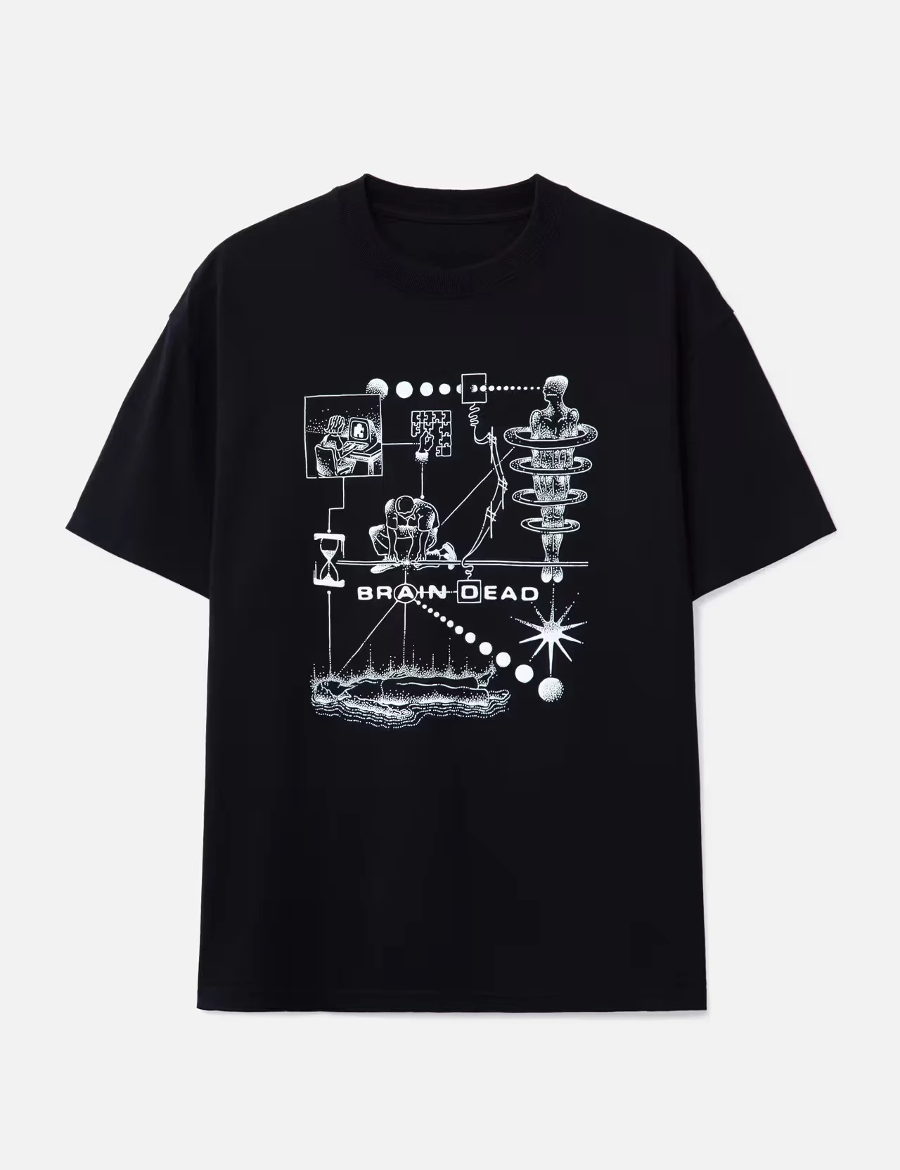 

Brain Dead Street Fashion Trend Clothing Pattern Printing Summer Luxury Brand Cotton Men's and Women's T-Shirts Short Sleeves