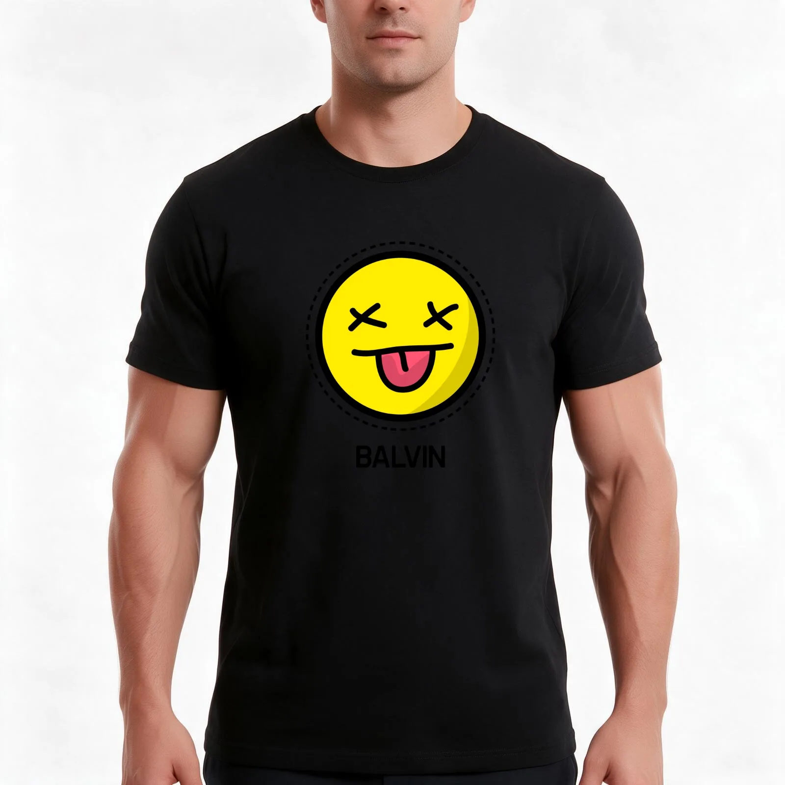 J Balvin - xP T-Shirt, Summer Casual Cotton Tee, Oversized Streetwear Tops, Vintage Graphic Print, Loose Fit Short Sleeve