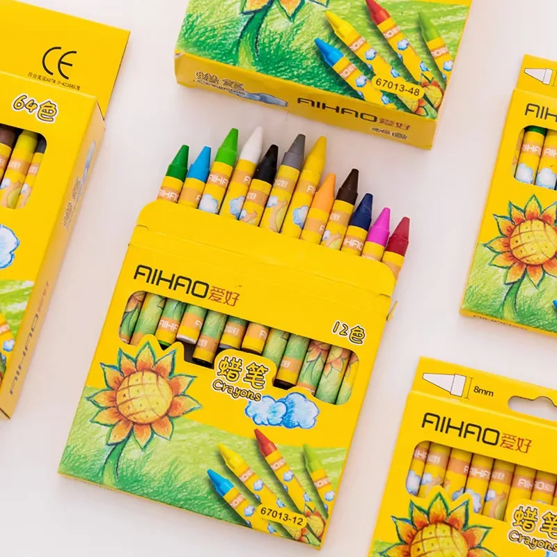 8-24Colors Kids Oil Crayons Vivi Color Crayon Set Children Painting Drawing Sketching School Home Art Supply